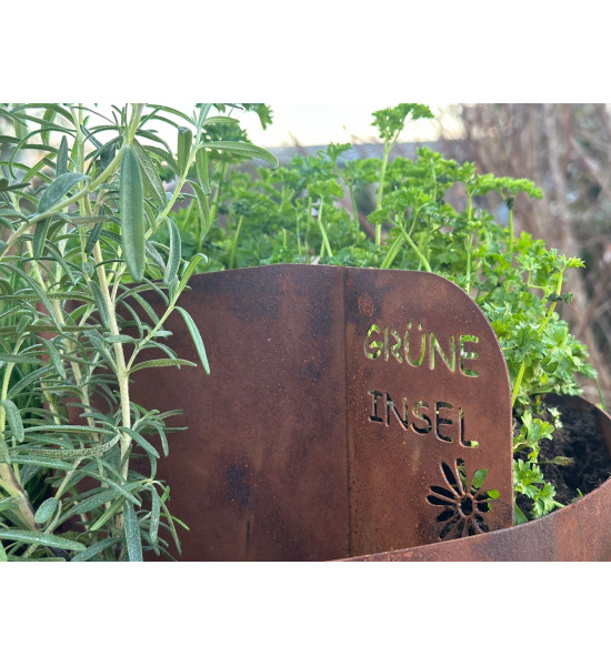 Kräuterschnecken Metall Kräuterschnecke - Grüne Insel - Ø 50 cm - Edelrost Kräuter Spirale 
Diese Kräuterschnecke hat die perfe