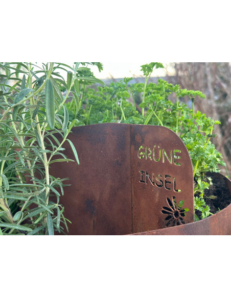 Kräuterschnecken Metall Kräuterschnecke - Grüne Insel - Ø 50 cm - Edelrost Kräuter Spirale 
Diese Kräuterschnecke hat die perfe