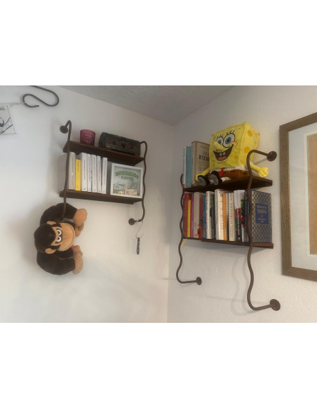 Edelrost Regal mit 2 Etagen - niedrige Variante 61 cm hoch