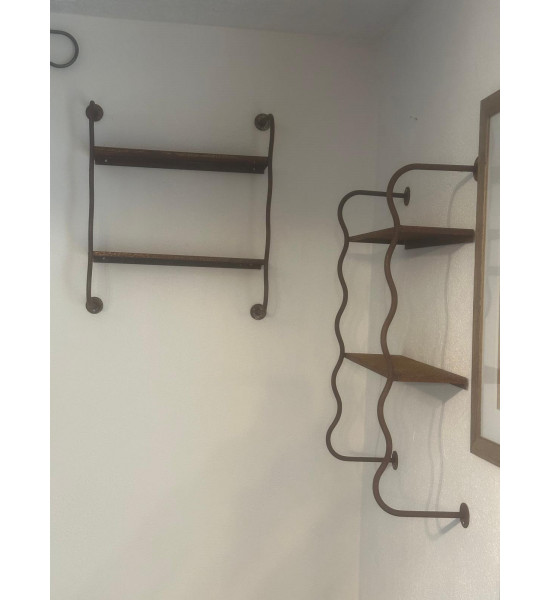 Edelrost Regal mit 2 Etagen - niedrige Variante...