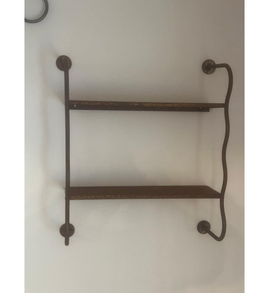 Edelrost Regal mit 2 Etagen - niedrige Variante...