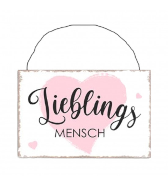 Lieblingsplatz Schilder und Schriftzug Blechschild - Lieblingsmensch - zum Aufhängen 20 x 15 cm 
Wer ist dein Lieblingsmensch? 