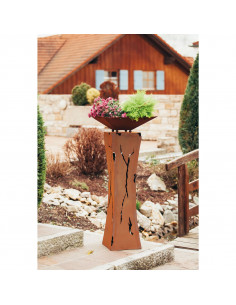 Schalen für Rostsäulen Rostschale - Risse - Breite 53 x 53 cm - Pflanztiefe 10.5 cm 
Breite: 53 x 53 cm
Pflanztiefe: 10,5 cm
 2