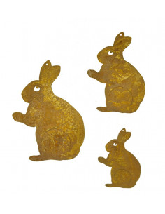 3 tlg. Hasen Dekokette Lindi Rost Hasen 2