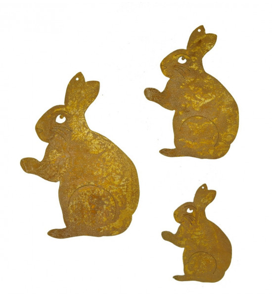 3 tlg. Hasen Dekokette Lindi Rost Hasen