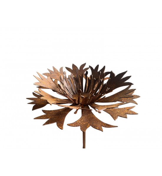 Start Kornblume 3D Ø 20 cm mit Hülse 
Ø ca. 20 cm
für 8 mm Eisenstange oder zum Befestigen auf Holzbalken etc. 
