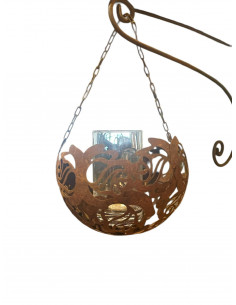 Zum Hängen - Laternen Halbkugel Rose zum hängen mit Glas - Ø 21 cm 
Ø 21 cm
