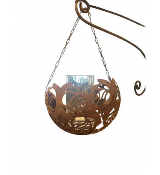 Zum Hängen - Laternen Halbkugel Rose zum hängen mit Glas - Ø 21 cm 
Ø 21 cm
