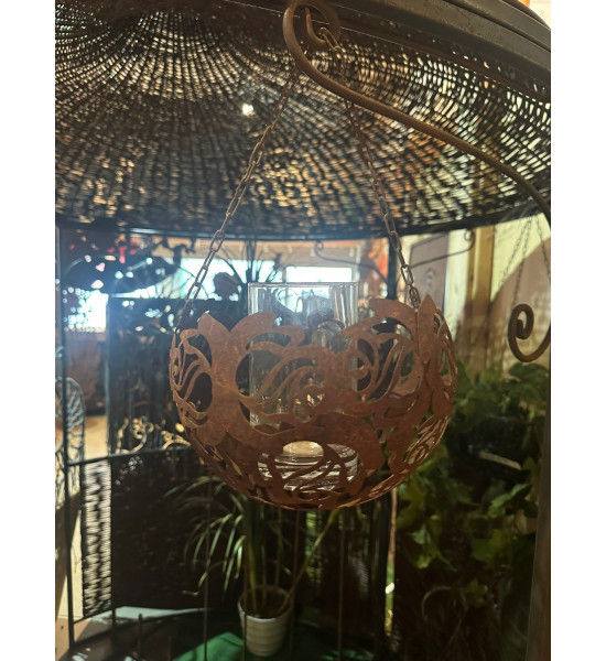 Zum Hängen - Laternen Halbkugel Rose zum hängen mit Glas - Ø 21 cm 
Ø 21 cm
