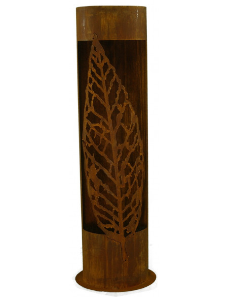 runde Rostsäulen Edelrost Säule - Willow - rund mit schmalem Blatt - Höhe 100 cm 
Höhe 100cm
Durchmesser 27cm
Abbildung zeigt