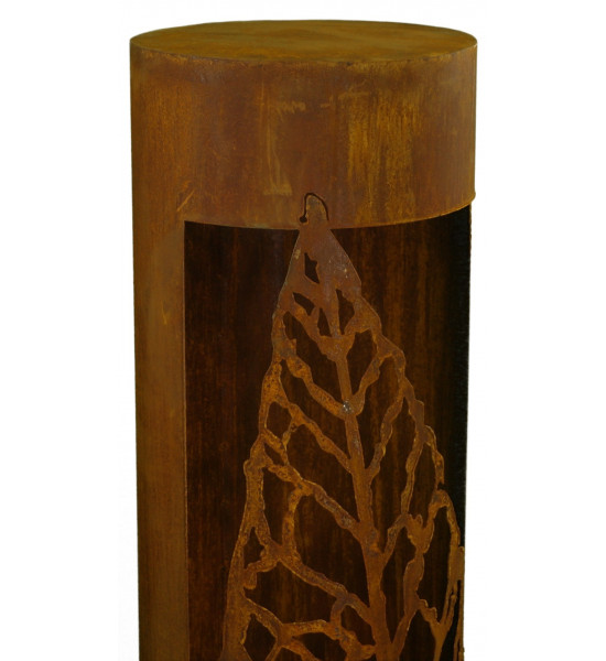 runde Rostsäulen Edelrost Säule - Willow - rund mit schmalem Blatt - Höhe 100 cm 
Höhe 100cm
Durchmesser 27cm
Abbildung zeigt