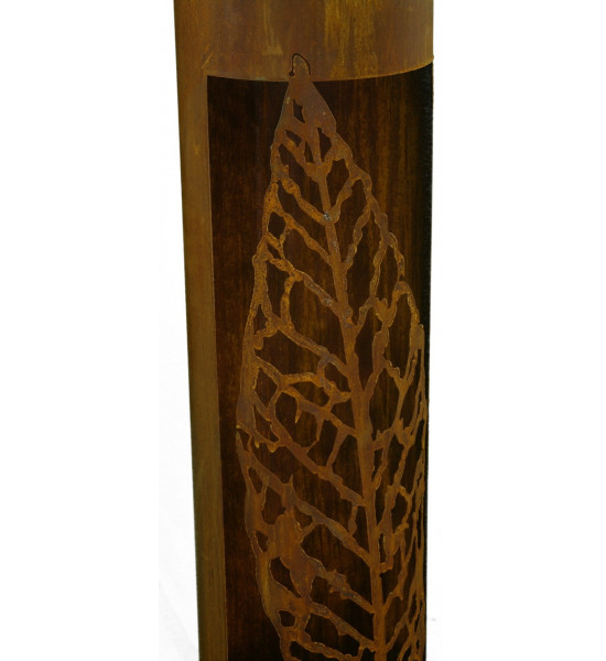 runde Rostsäulen Edelrost Säule - Willow - rund mit schmalem Blatt - Höhe 100 cm 
Höhe 100cm
Durchmesser 27cm
Abbildung zeigt