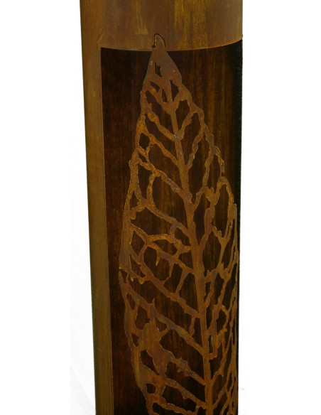 runde Rostsäulen Edelrost Säule - Willow - rund mit schmalem Blatt - Höhe 100 cm 
Höhe 100cm
Durchmesser 27cm
Abbildung zeigt