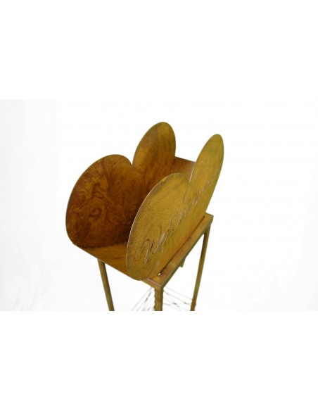 Edelrost Dekoständer mit Aufsatz Herz Willkommen