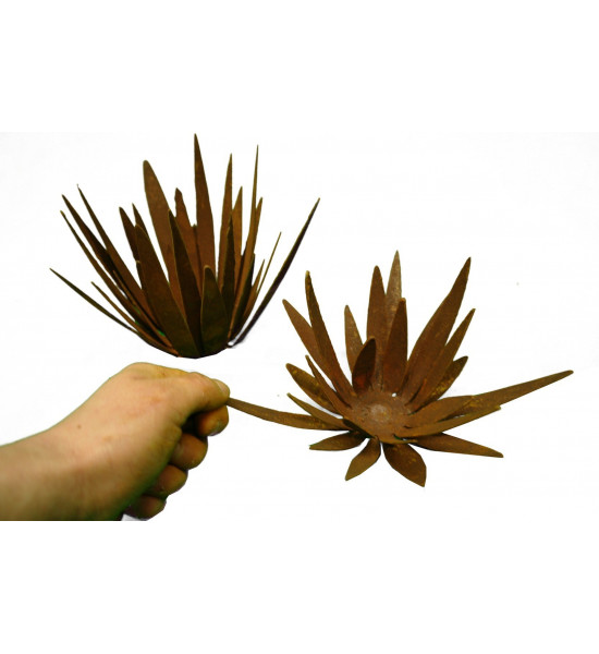 sonstige Blumen Wildflower groß - Ø 30 cm - biegsame Blüte mit spitzen unregemläßigen Blüten zum Legen 

Diese Edelrost "Wildb