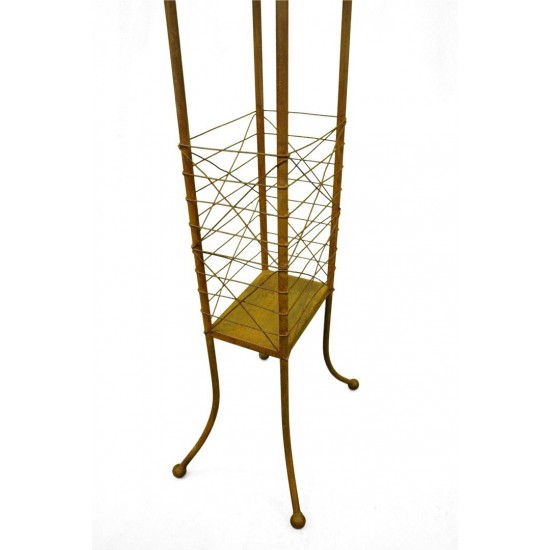 Edelrost Dekoständer mit Aufsatz Herz Willkommen