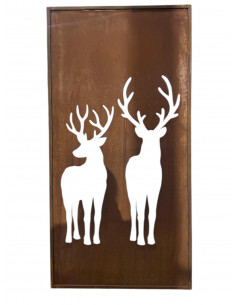 Sichtschutzwände und Paravents Sichtschutzwand mit zwei Hirschen - Höhe 200 cm - Breite 100 cm 
Paravent mit zwei Hirschen
Höh