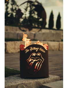 runde Feuerschalen Feuerkorb rund Rolling Stones - LICKS - aus Edelrost Höhe 44 cm Ø 40 cm Feuerkorb rund Rolling Stones "LICKS" 2