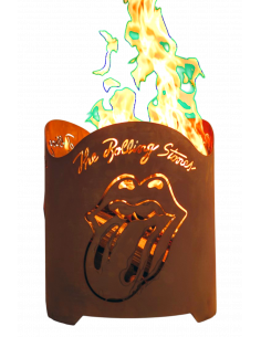 runde Feuerschalen Feuerkorb rund Rolling Stones - LICKS - aus Edelrost Höhe 44 cm Ø 40 cm Feuerkorb rund Rolling Stones "LICKS"