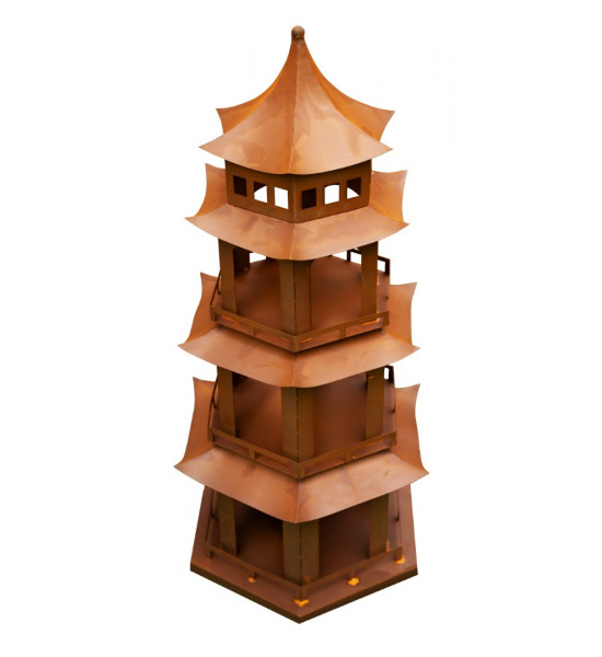 Start Pagode - buddhistischer Tempel aus Metall - 129 cm hoch Diese Pagode aus der Ming Dynastie ist ein kleines Kunstwerk für s