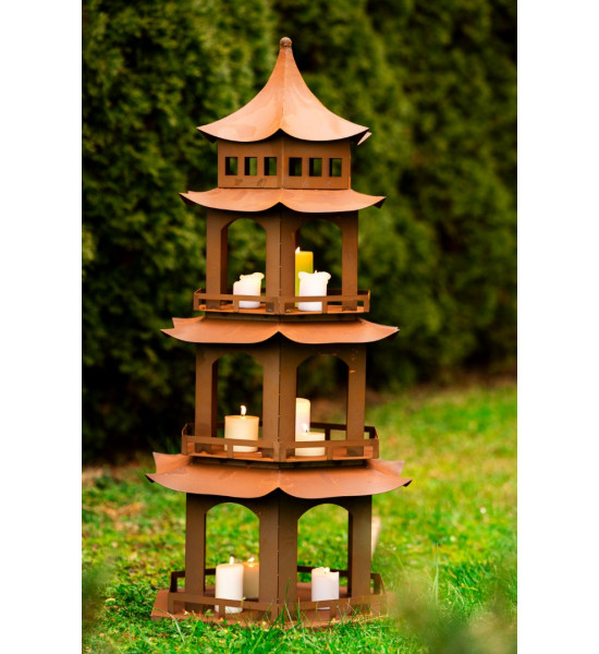 Start Pagode - buddhistischer Tempel aus Metall - 129 cm hoch Diese Pagode aus der Ming Dynastie ist ein kleines Kunstwerk für s