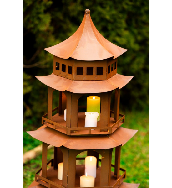 Start Pagode - buddhistischer Tempel aus Metall - 129 cm hoch Diese Pagode aus der Ming Dynastie ist ein kleines Kunstwerk für s