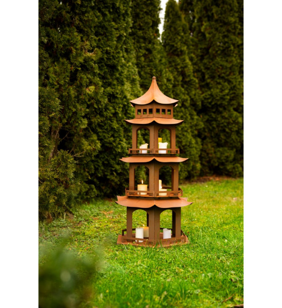 Start Pagode - buddhistischer Tempel aus Metall - 129 cm hoch Diese Pagode aus der Ming Dynastie ist ein kleines Kunstwerk für s