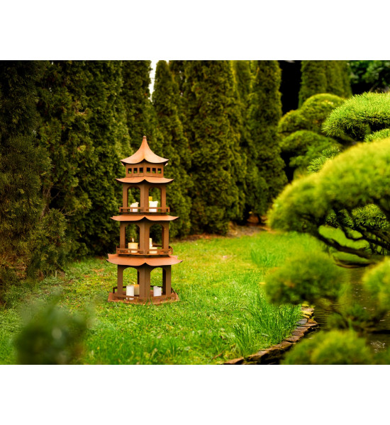 Start Pagode - buddhistischer Tempel aus Metall - 129 cm hoch Diese Pagode aus der Ming Dynastie ist ein kleines Kunstwerk für s