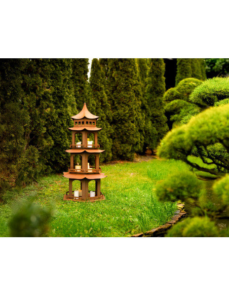 Start Pagode - buddhistischer Tempel aus Metall - 129 cm hoch Diese Pagode aus der Ming Dynastie ist ein kleines Kunstwerk für s