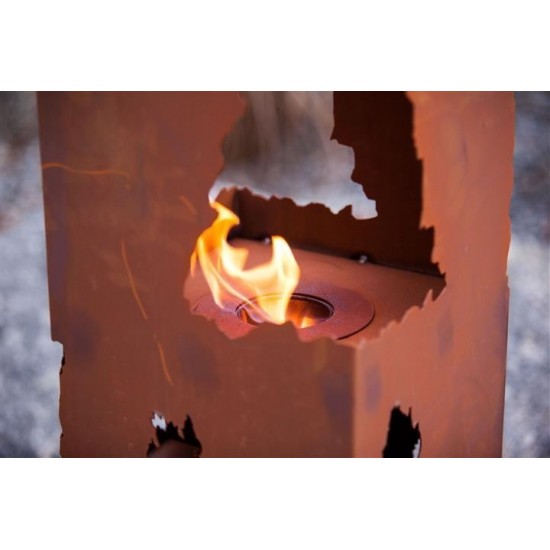 Rost Säule Feuerzauber 140 cm hoch
