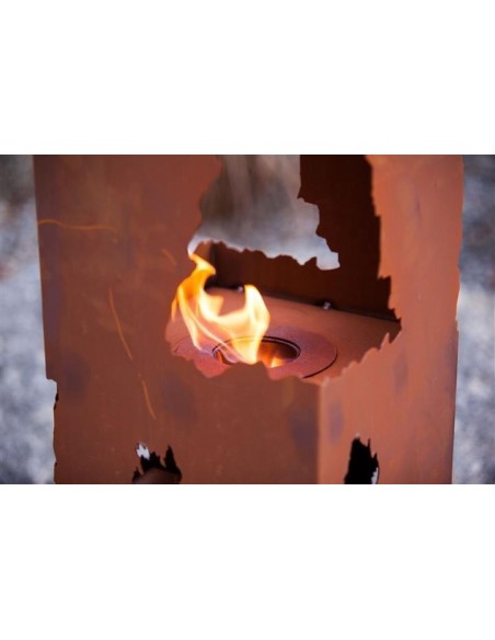 Rost Säule Feuerzauber 140 cm hoch