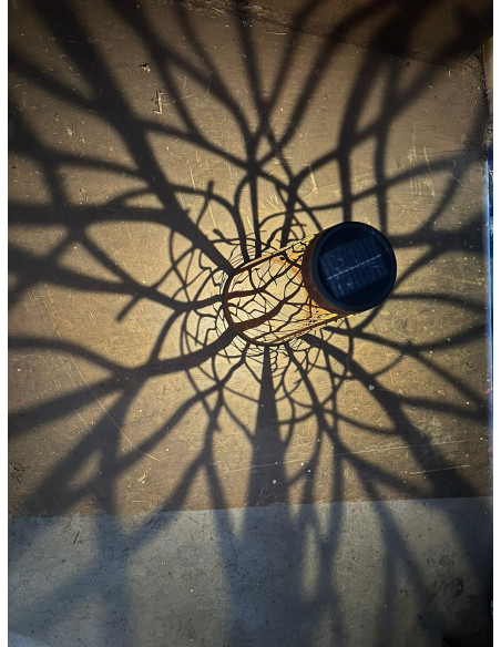 Dekolicht Solar-Windlicht Bäume - Mittel - Höhe 58 cm 
Höhe 58 cm
Ø 20 cm

Dekoratives Solar-Windlicht aus Metall mit filigr