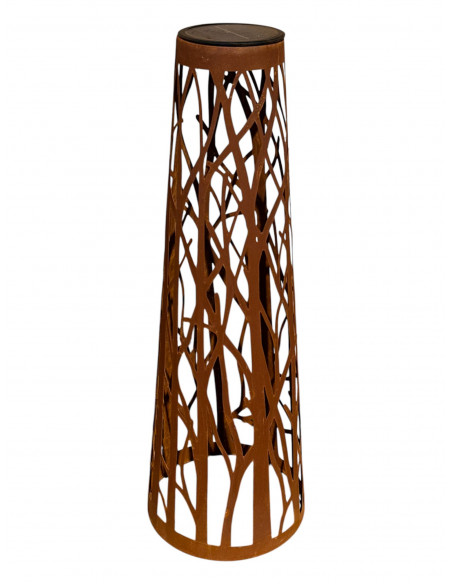 Dekolicht Solar-Windlicht Bäume - Mittel - Höhe 58 cm 
Höhe 58 cm
Ø 20 cm

Dekoratives Solar-Windlicht aus Metall mit filigr