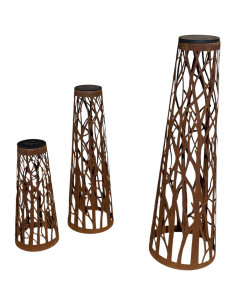 Dekolicht Solar-Windlicht Bäume - Mittel - Höhe 58 cm 
Höhe 58 cm
Ø 20 cm

Dekoratives Solar-Windlicht aus Metall mit filigr 2