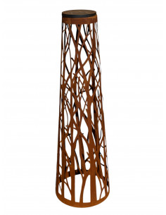 Solar Laterne Solar Windlicht Bäume - Groß - Höhe 79 cm 
Höhe 79 cm
Ø 25 cm

Dekoratives Solar-Windlicht aus Metall mit fili