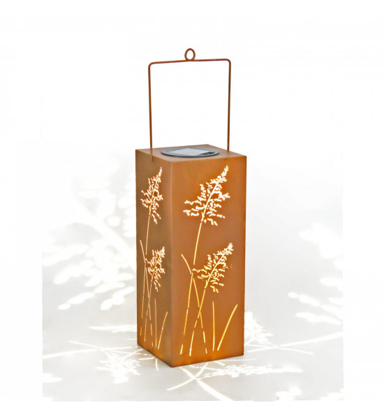Gras Deko - Gräser - Ziergräßer und Schilf für den Garten Solar Laterne Gräser  - mit Henkel - Höhe 45 cm 
Höhe inkl. Henkel 45