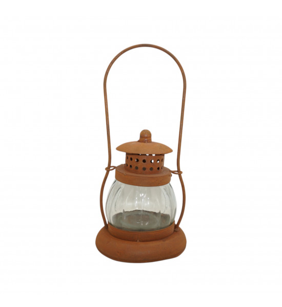 Zum Hängen - Laternen Rost Laterne - Vienna - mit Glas 31 x 13 cm 
bauchige Laterne 
Gesamthöhe 31 cm
Ø 13 cm
Durch zusammen