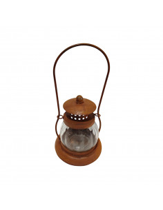 Zum Hängen - Laternen Rost Laterne - Vienna - mit Glas 31 x 13 cm 
bauchige Laterne 
Gesamthöhe 31 cm
Ø 13 cm
Durch zusammen 2