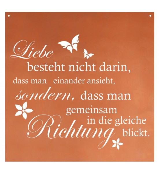 Liebe besteht nicht darin - dass man einander...