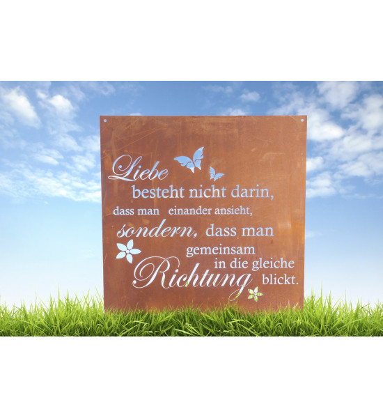 Liebe besteht nicht darin - dass man einander...