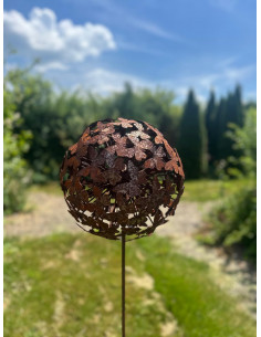 Start Gartenstecker Schmetterlinge Kugel - 30 cm Ø 
aufwändig gearbeitete Kugel aus vielen Schmetterlingen geschweißt
Ø 30 cm 2
