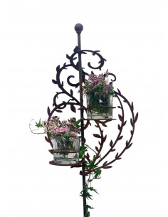 Deko Gartenstecker Ranke mit Teelichthalter  2