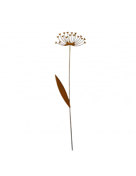 Herzige Dinge - Edelrost Dekoherzen Metallblume - Herzensblüte - Allium Mini Stecker 37 cm hoch Manchmal sind es die kleinen Det