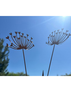 Herzige Dinge - Edelrost Dekoherzen Metallblume - Herzensblüte - Allium Mini Stecker 37 cm hoch Manchmal sind es die kleinen Det 2