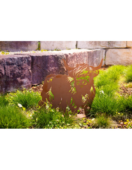 Kühe und Kälber Yak Gartenfigur - großes - zotteliges Wild- und Hausrind 65 cm breit 
Höhe: 60 cm
Breite: 65 cm
