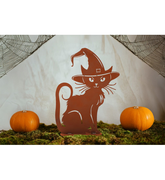 Deko Katzen und Mäuse Katze Salem - mit Hexen Hut - schaurige schöe Halloween Deko 40 cm hoch 

Höhe 40 cm
Breite 29 cm
