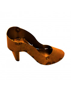 kreative Pflanzgefäße  Stöckelschuh Metall zum Bepflanzen - 22 cm breit - High Heel für Blumen 
Breite 22cm
Höhe 16 cm
Tiefe 