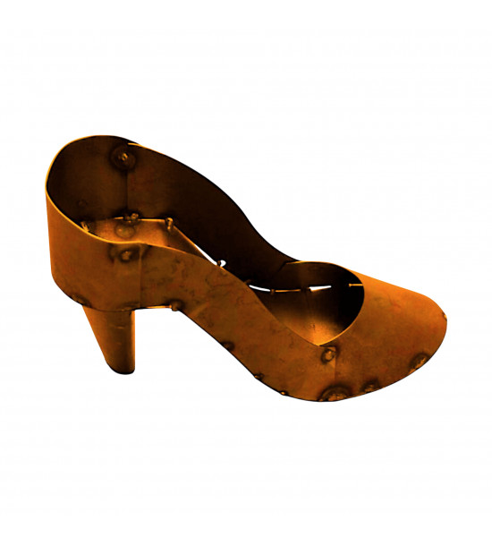 kreative Pflanzgefäße  Stöckelschuh Metall zum Bepflanzen - 22 cm breit - High Heel für Blumen 
Breite 22cm
Höhe 16 cm
Tiefe 