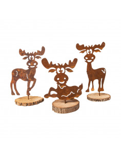 Elche + Nordische Deko witzige Elche mit Schraube - 3er Set 
Bastle schöne Weihnachtsdeko mit diesen drei lustigen Elche im Set