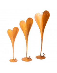 Herzige Dinge - Edelrost Dekoherzen mittleres Pflanzherz schlank mit geschwungen Fuss - 93 cm hoch 

Höhe 93 cm
Breite 30 cm